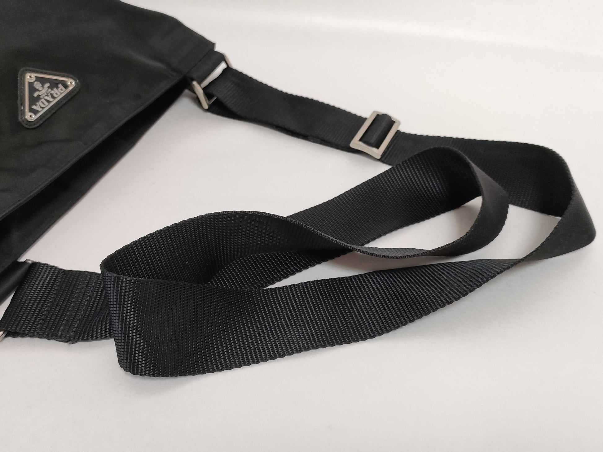 PRADA Nylon Prada Shoulder Bag Black Shoulder Bag
