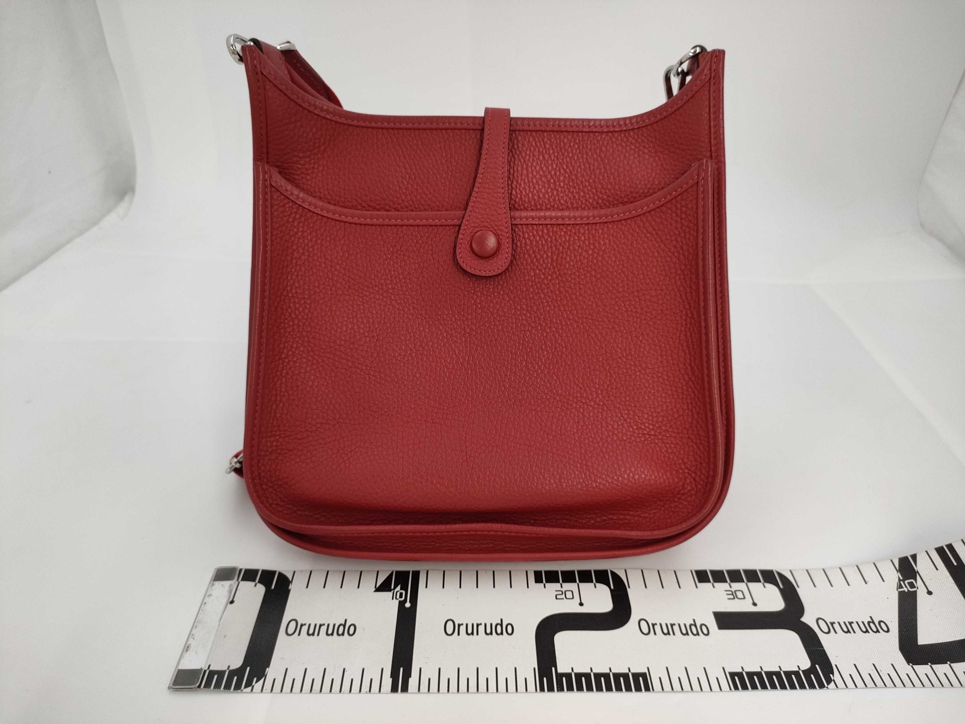 HERMES Evelyn Shoulder Bag Red Bag