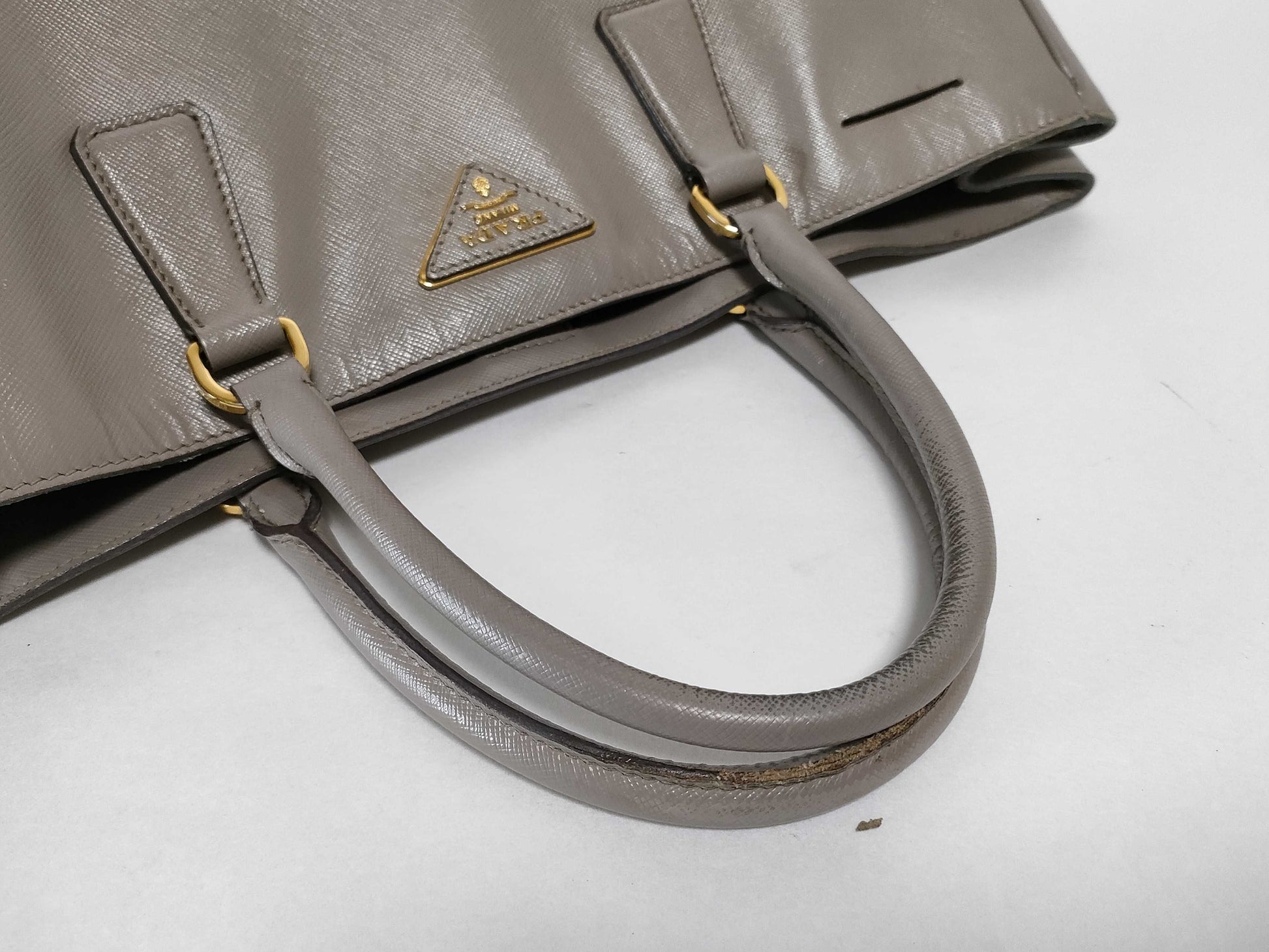 PRADA Prada Tote Bag Saffiano Grey Tote Bag