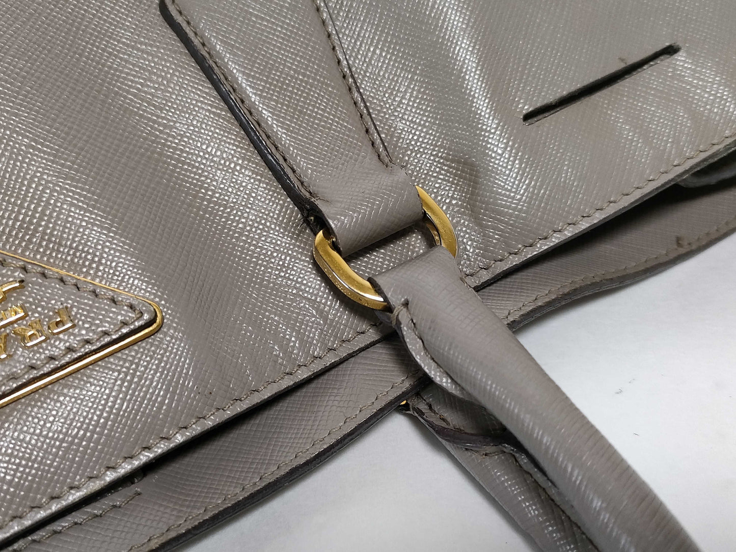 PRADA Prada Tote Bag Saffiano Grey Tote Bag