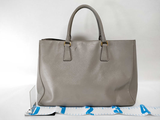 PRADA Prada Saffiano Gray Tote Bag Handbag