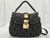 Miu Miu Matelasse 2-Way Handbag with Long Strap, Black Shoulder Bag