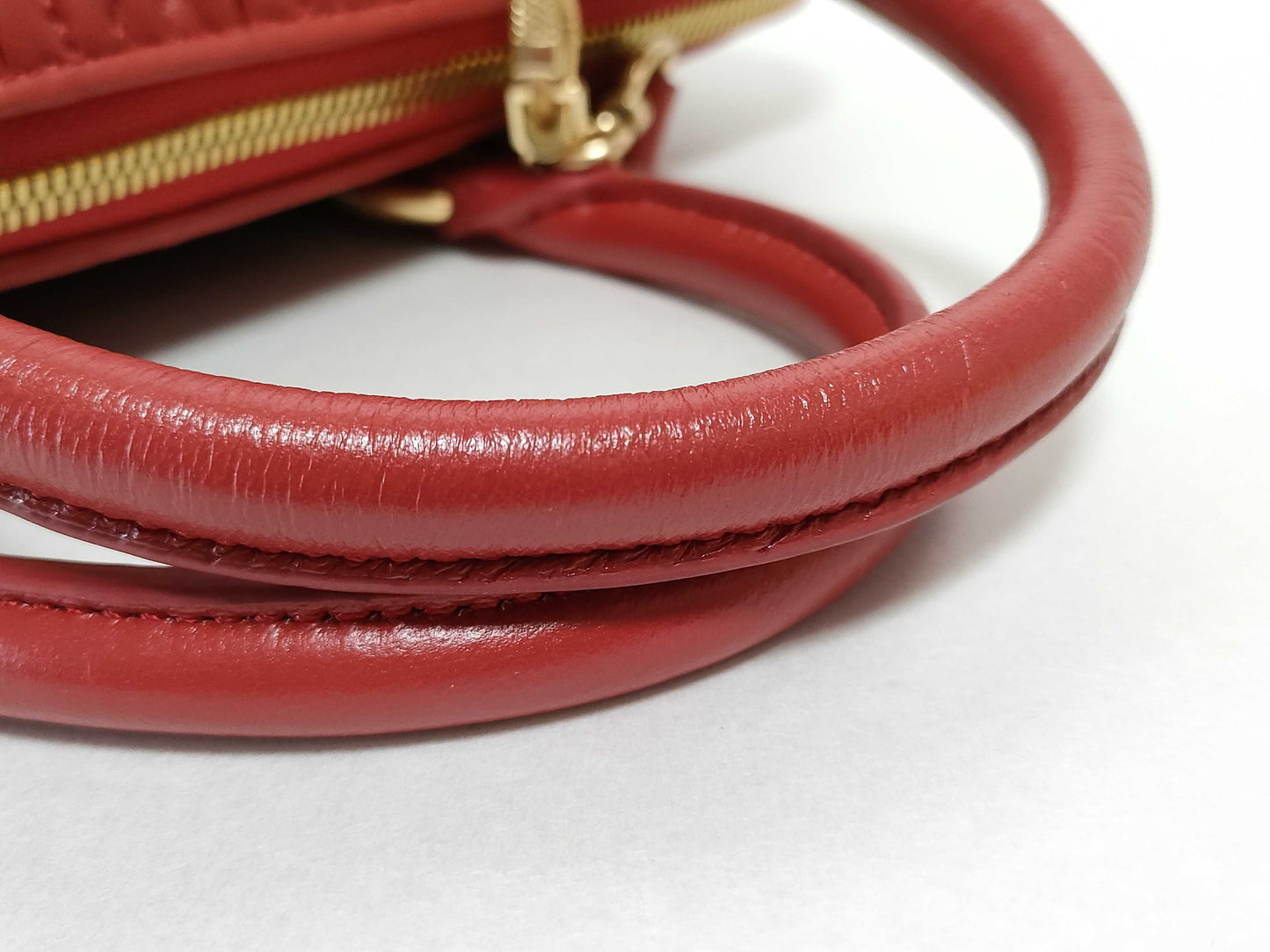 Miu Miu Miu 2WAY Handbag with Long Strap Red Handbag