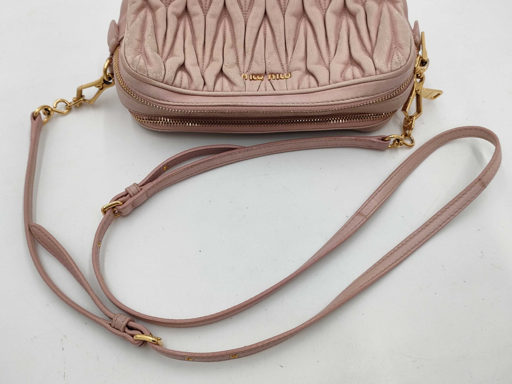 Miu Miu Matelasse Pink Shoulder Bag