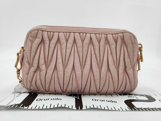 Miu Miu Matelasse Pink Shoulder Bag