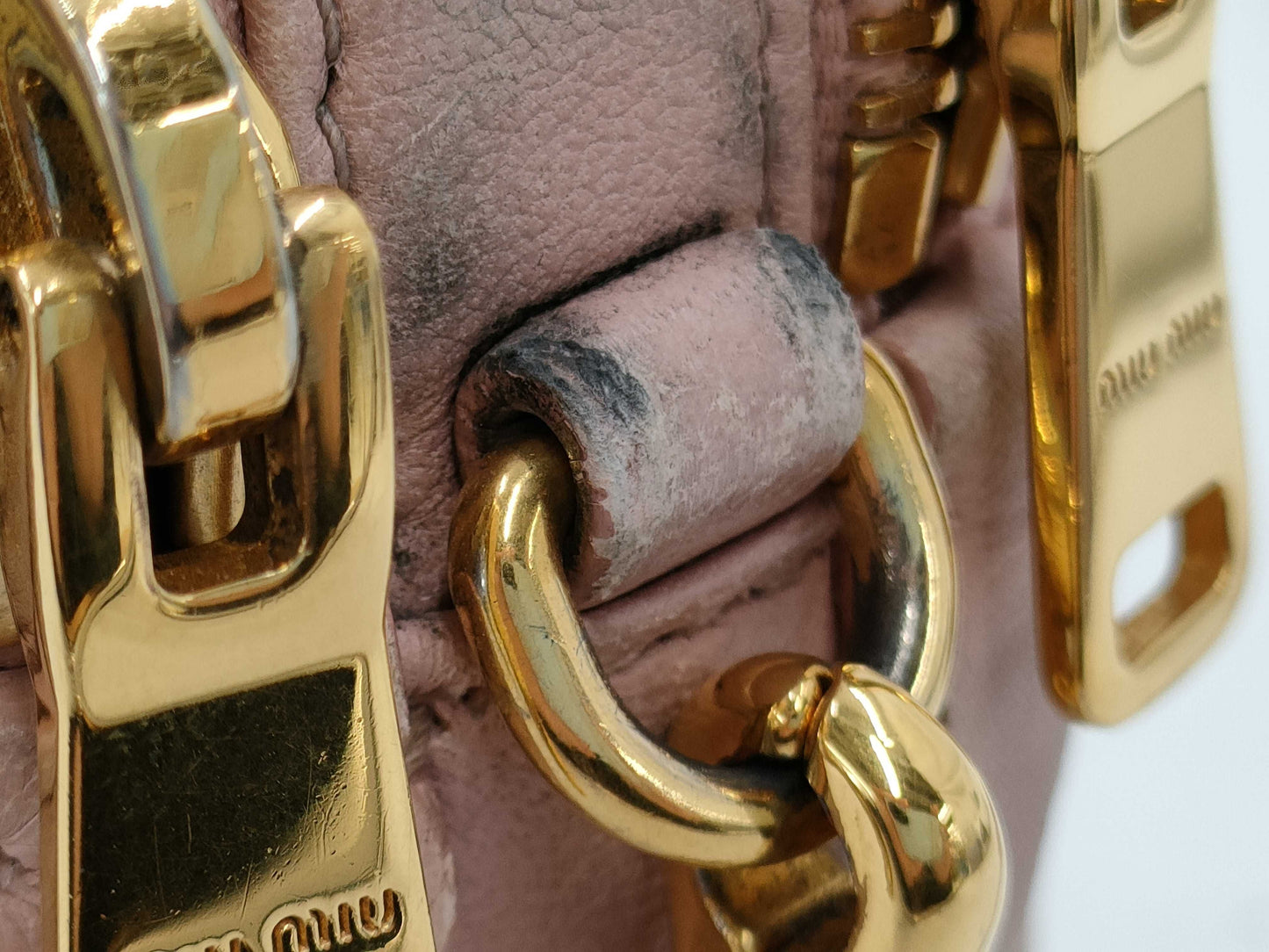 Miu Miu Matelasse Pink Shoulder Bag