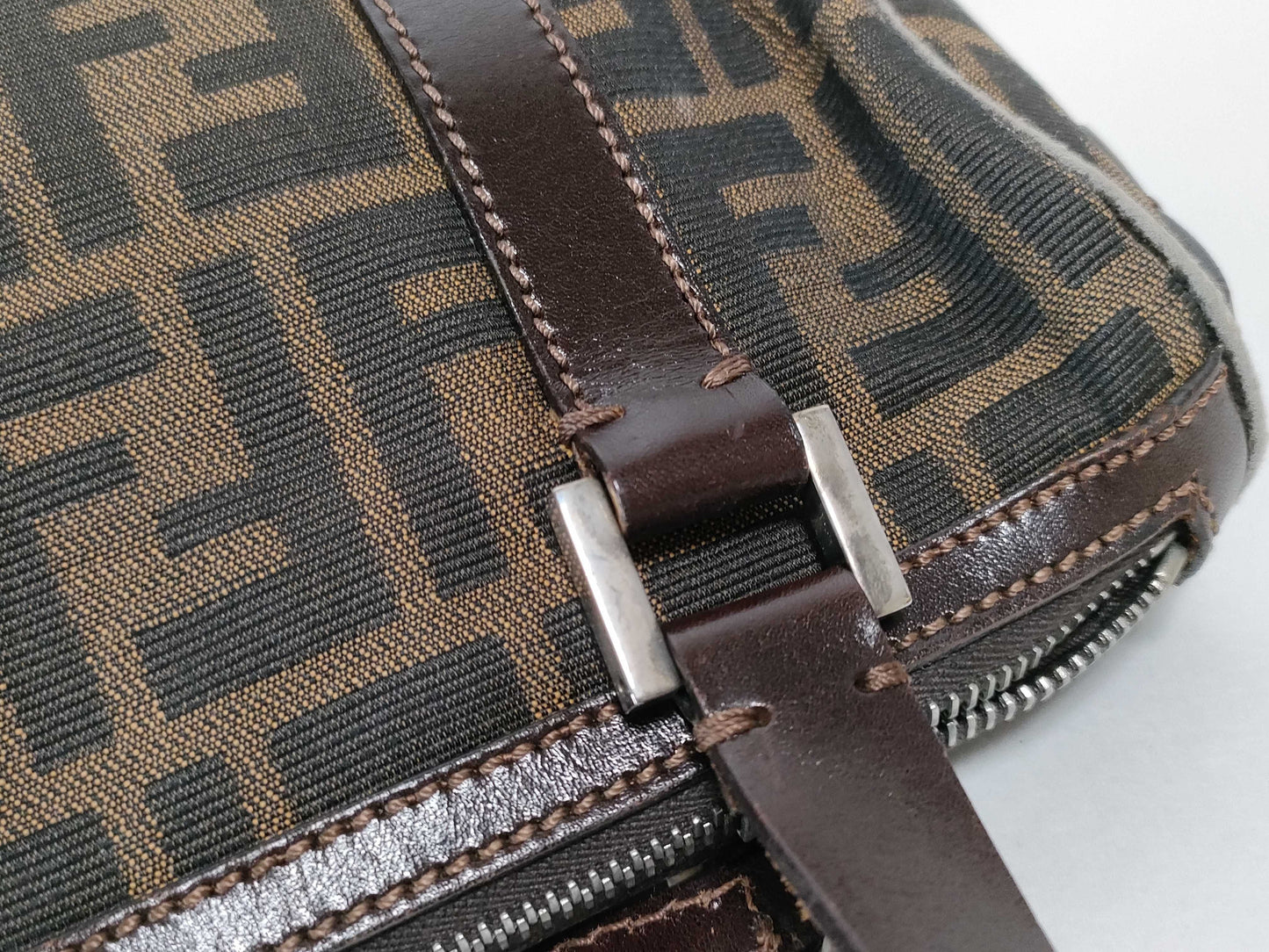 FENDI Zucca Handbag Handbag Handbag