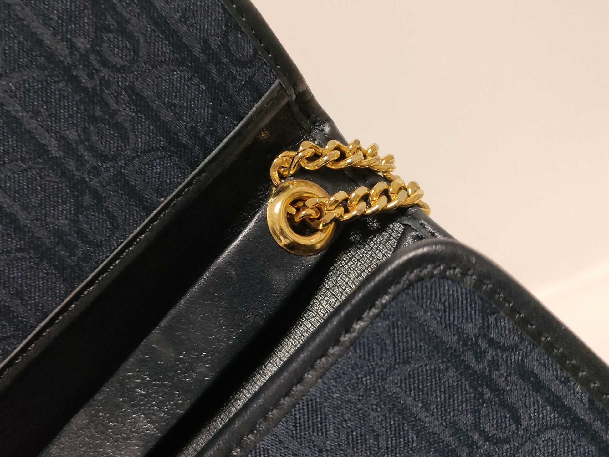 Dior Trotter Christian Dior Trotter Chain Shoulder Bag Blue Shoulder Bag