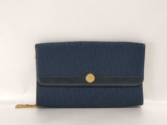 Dior Trotter Christian Dior Trotter Chain Shoulder Bag Blue Shoulder Bag