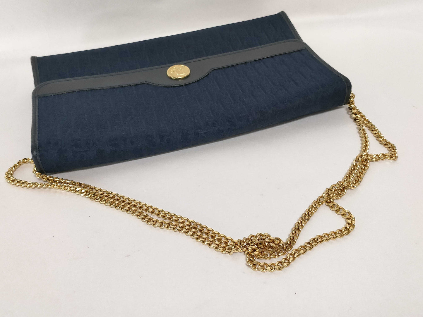 Dior Trotter Christian Dior Trotter Chain Shoulder Bag Blue Shoulder Bag