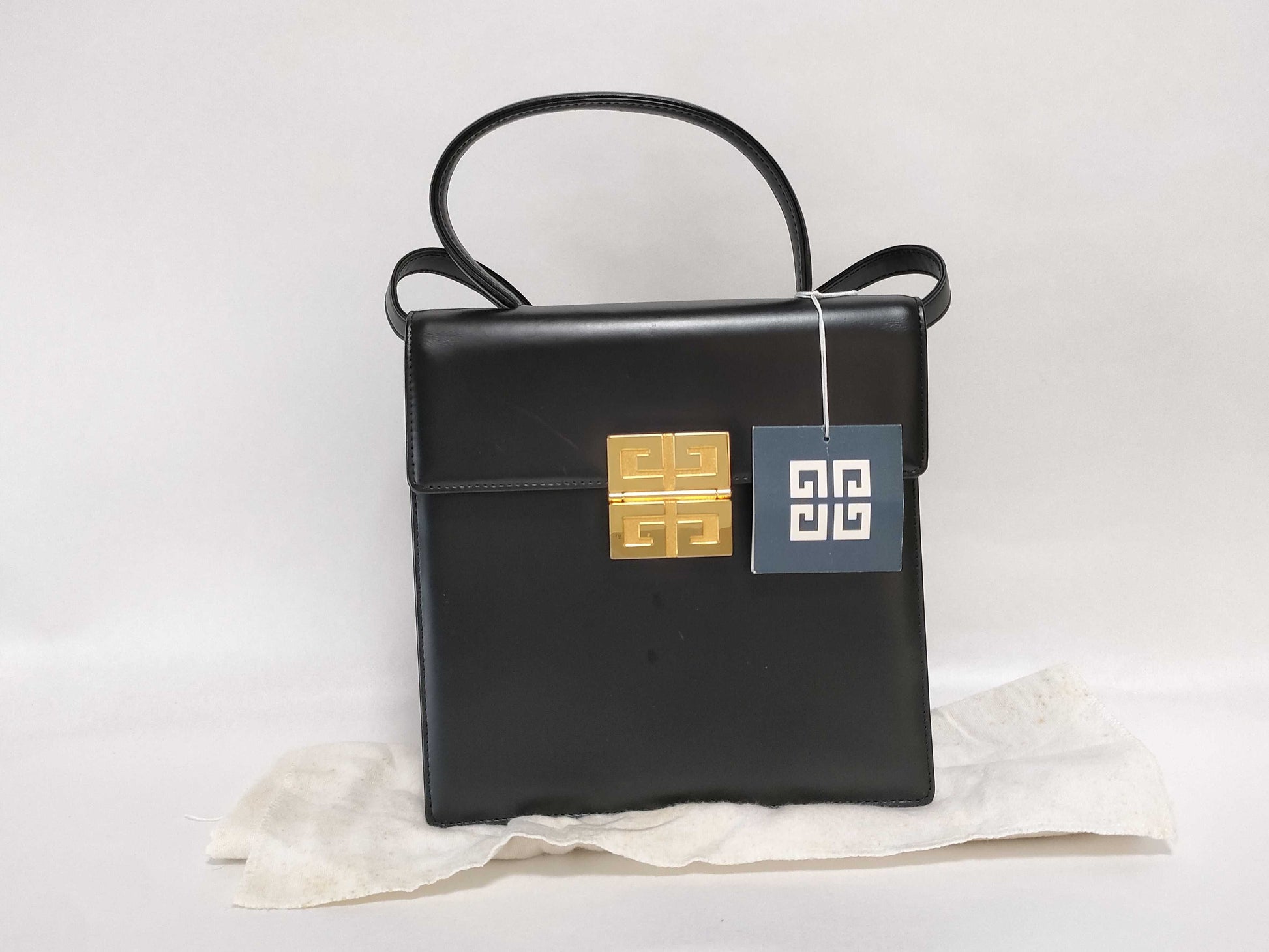 GIVENCHY 2WAY Handbag with Long Strap Black Handbag