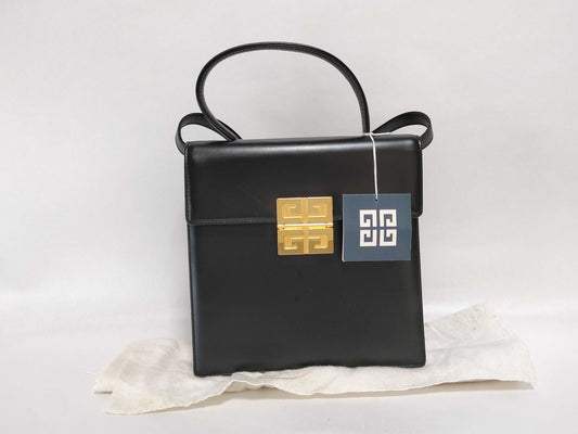 GIVENCHY 2WAY Handbag with Long Strap Black Handbag