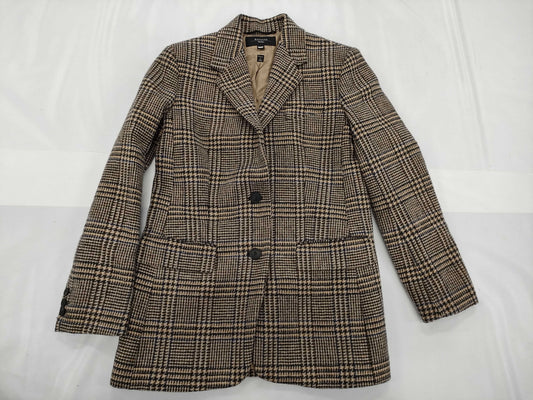 MaxMara Check Wool Jacket Coat MaxMara 42 Coat
