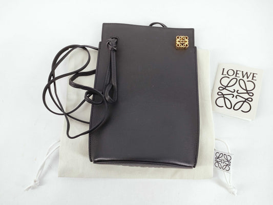 LOEWE Dice/Gate Pocket/Black Shoulder Bag