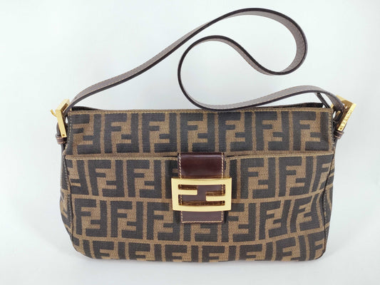 FENDI Zucca Mamma Bucket/Zucca/Gold Fittings/2579-26566-089 Shoulder Bag