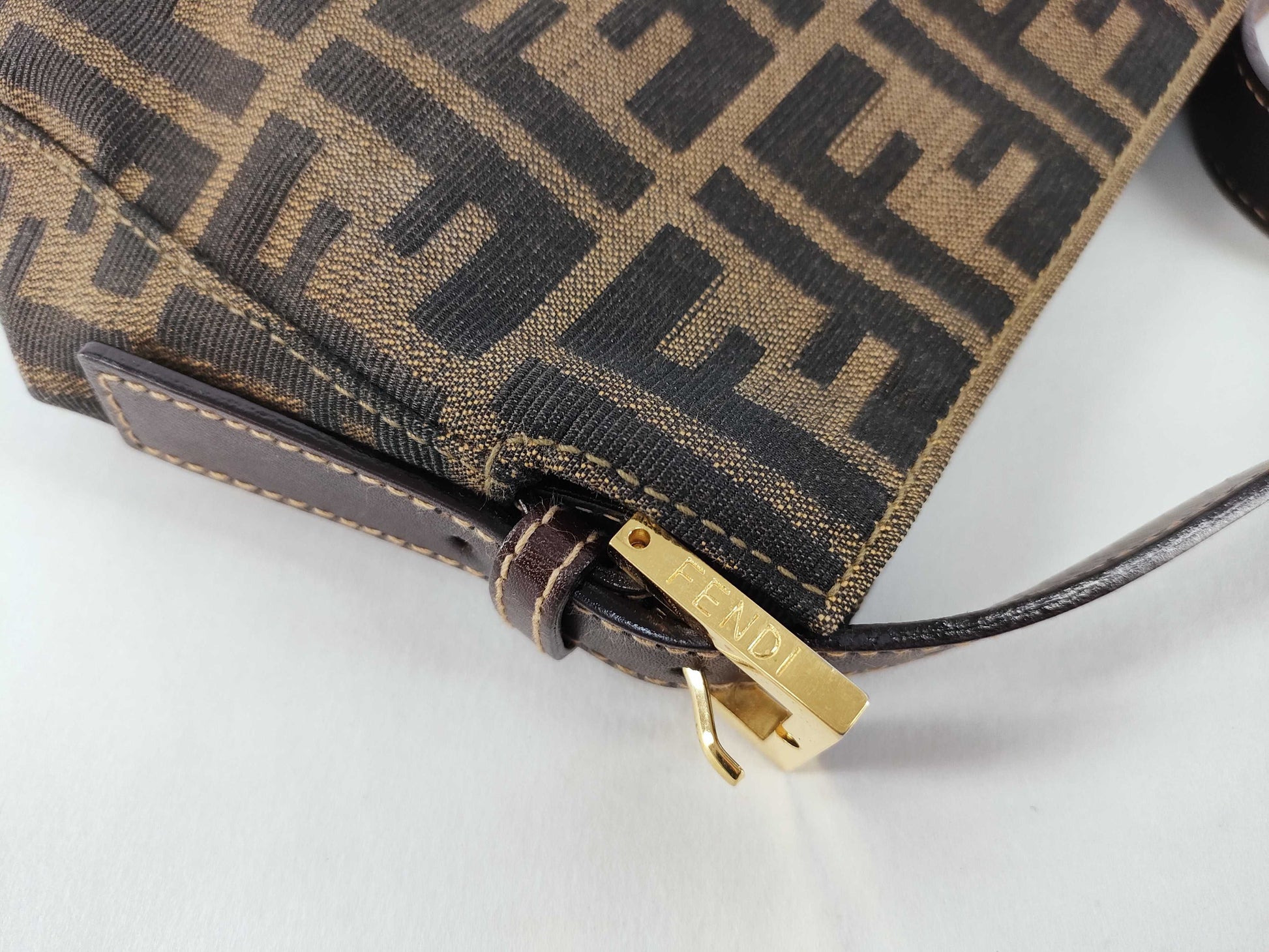 FENDI Zucca Mamma Bucket/Zucca/Gold Fittings/2579-26566-089 Shoulder Bag