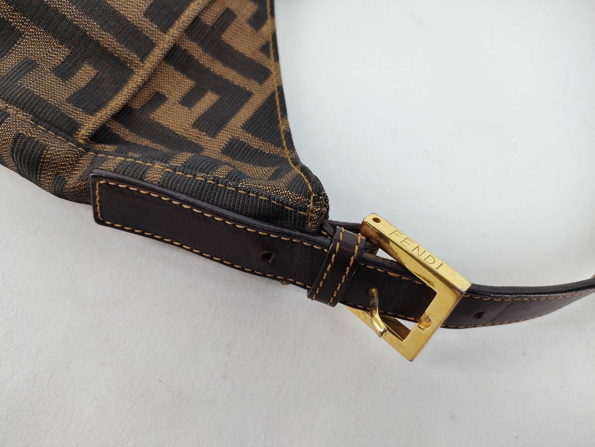 FENDI Zucka Mamma Bucket / Zucca / Gold Fittings / 2354-26569-089 Handbag