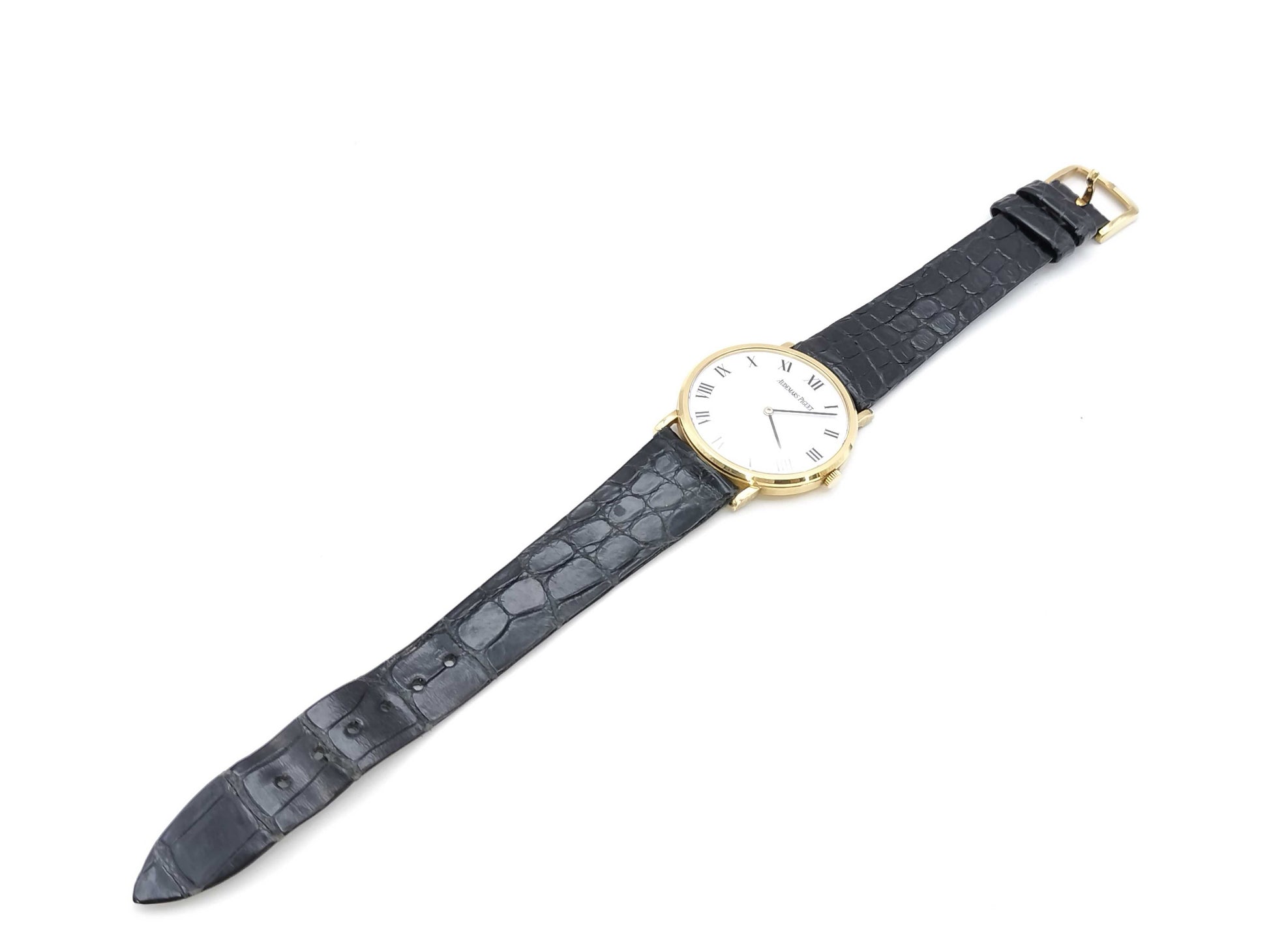 AUDEMARS PIGUET Round 14539BA D41637 Hand-Wound White Dial K18 Women's Watch