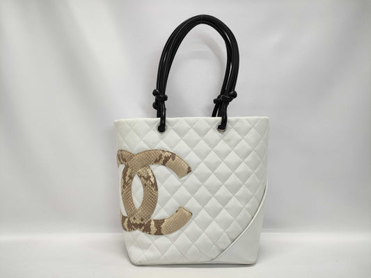 CHANEL Cambon Line/Python/9902784 Tote Bag