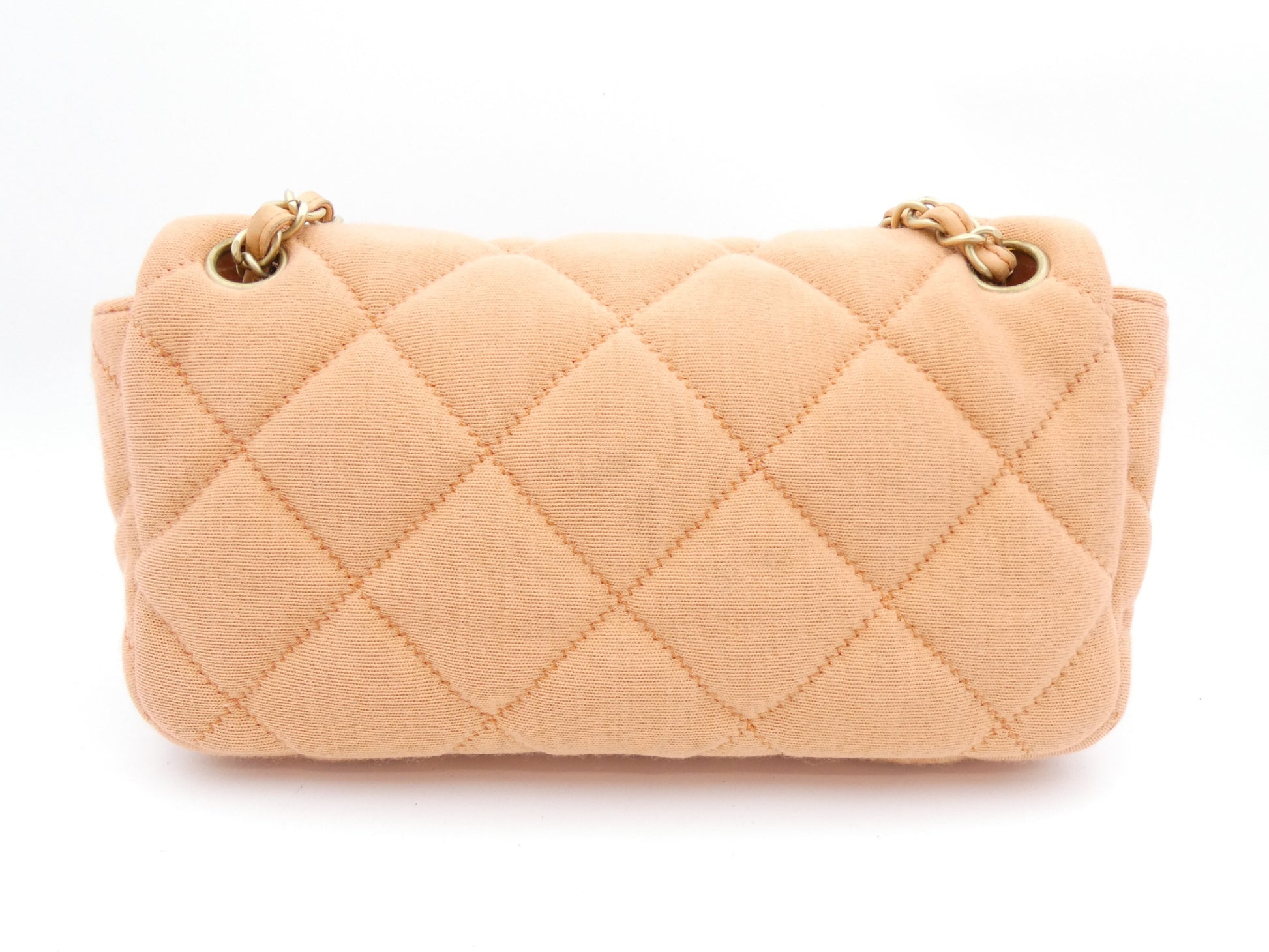 CHANEL Matlasse Cocomark Cotton Chain Shoulder Bag