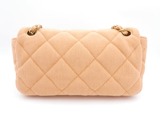 CHANEL Matlasse Cocomark Cotton Chain Shoulder Bag