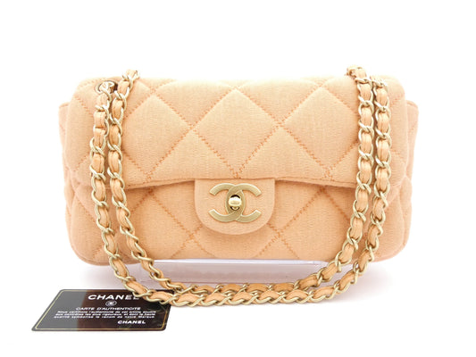 CHANEL Matlasse Cocomark Cotton Chain Shoulder Bag