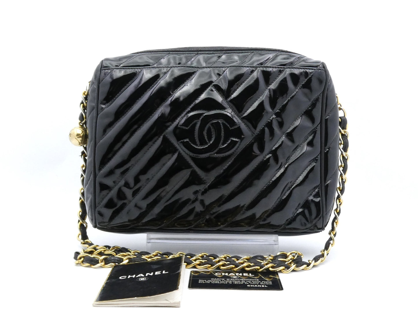 CHANEL Cocomark Enamel Chain Shoulder Bag