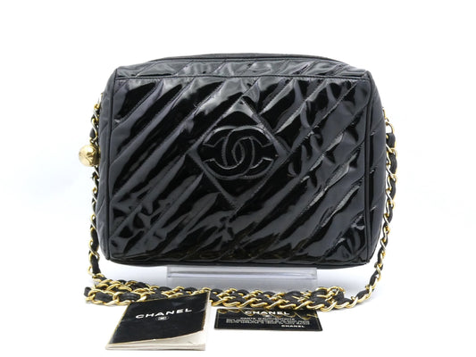 CHANEL Cocomark Enamel Chain Shoulder Bag