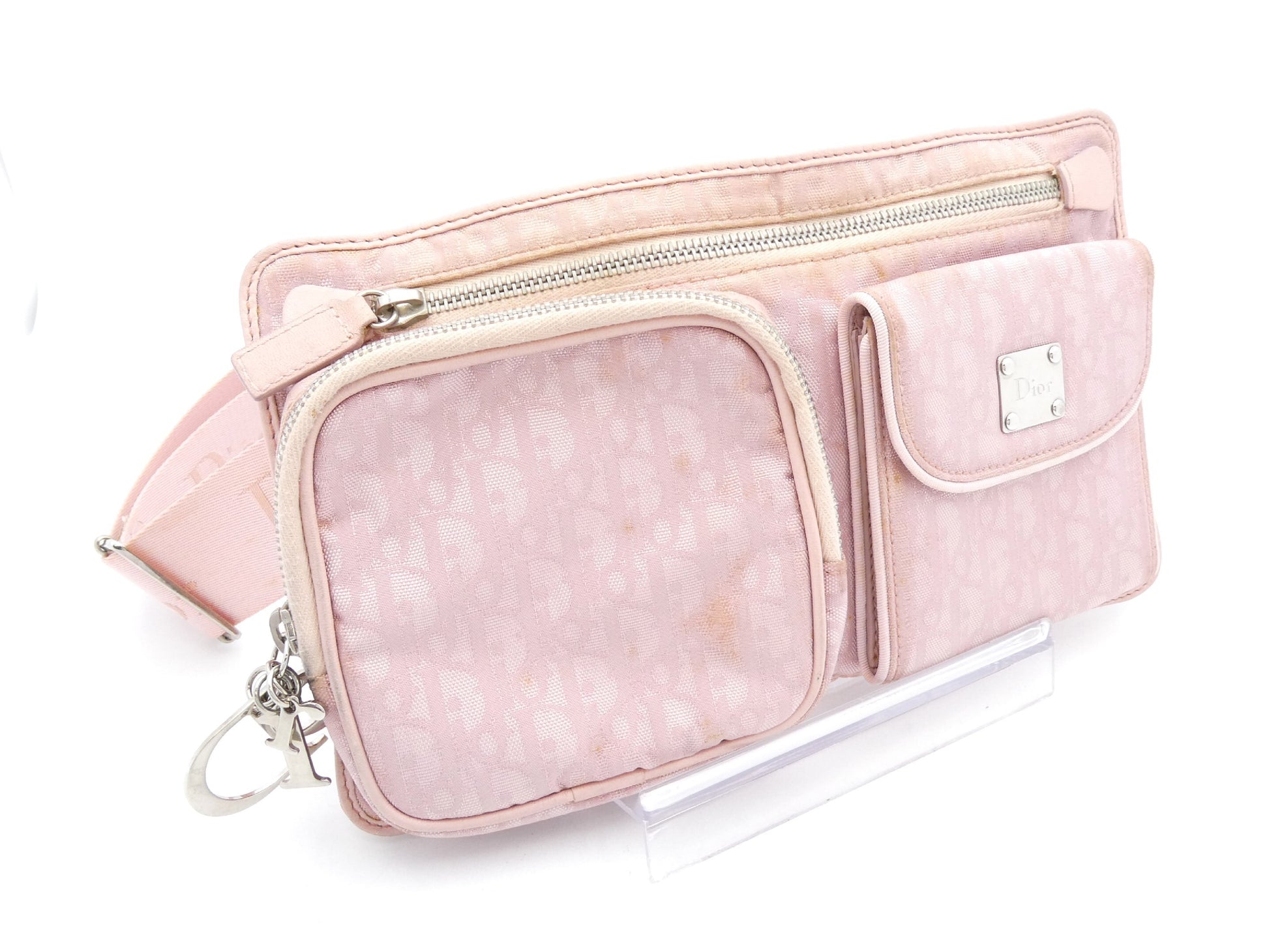 Dior Trotter Pattern Logo Charm Waist Bag
