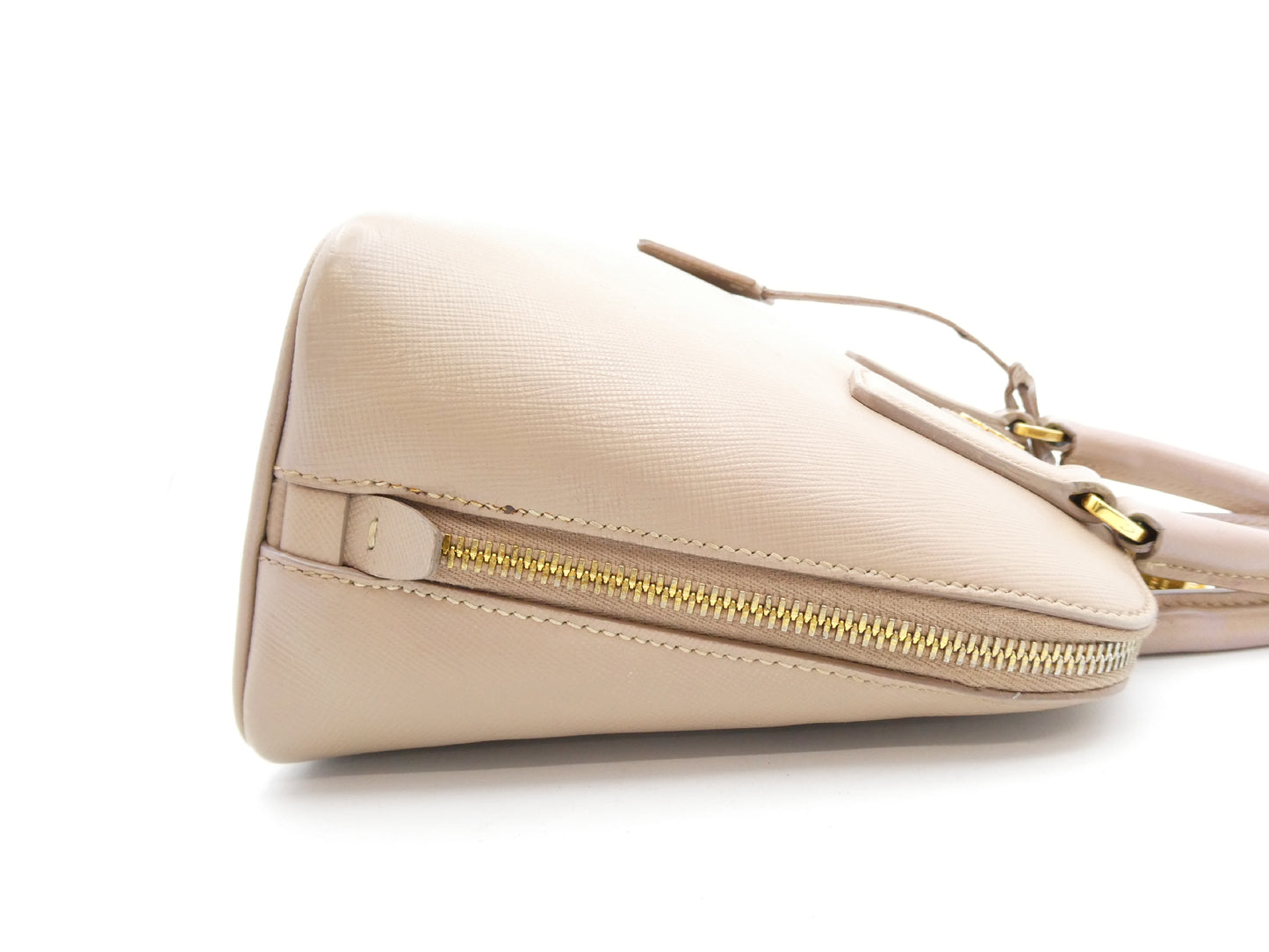 PRADA Logo Plate Saffiano 2WAY Handbag