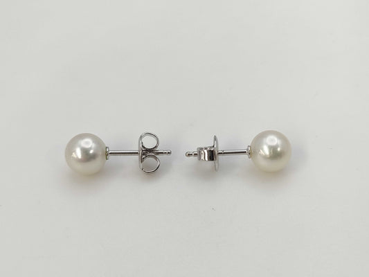 MIKIMOTO Pearl Diameter Approx. 6.8mm/6.9mm K18 1.8g Earrings