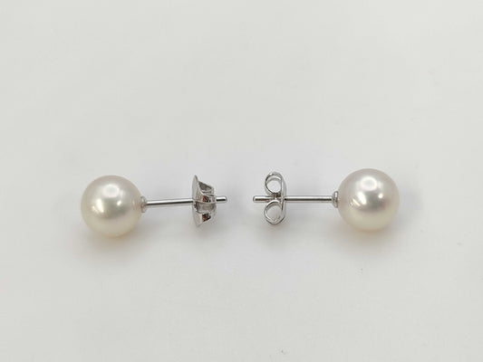 TASAKI Pearl Diameter Approx. 7.7mm/7.8mm METAL/K14WG 2.0g Earrings