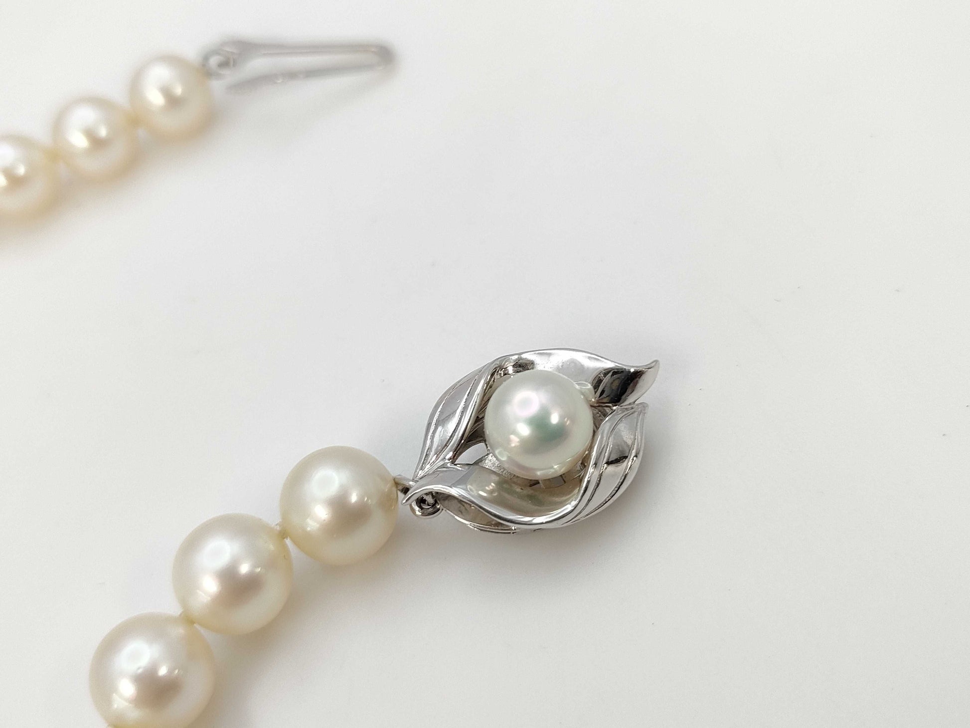 MIKIMOTO Pearl Diameter Approx. 7.5mm-7.7mm K14WG 33.9g Necklace