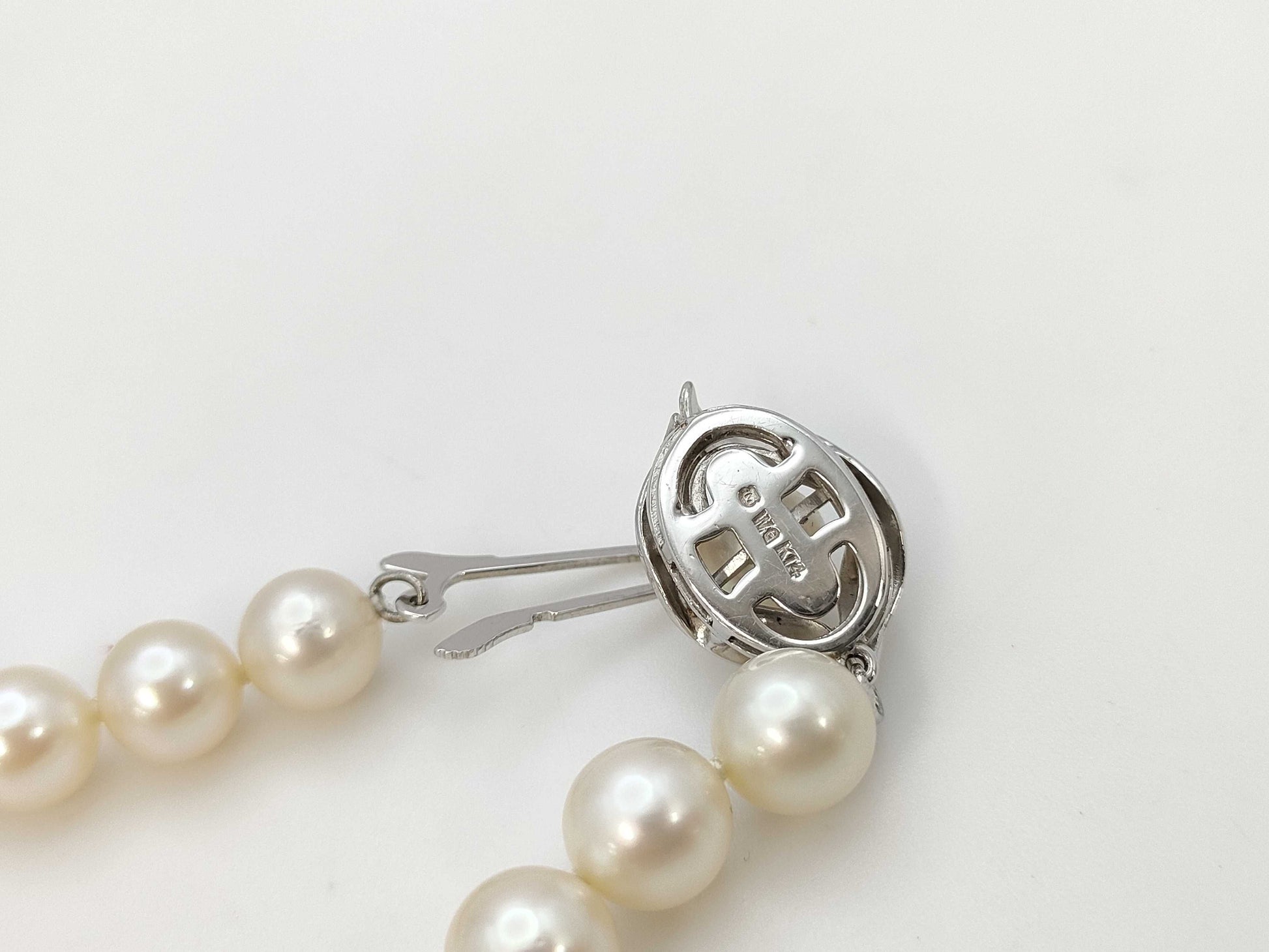 MIKIMOTO Pearl Diameter Approx. 7.5mm-7.7mm K14WG 33.9g Necklace