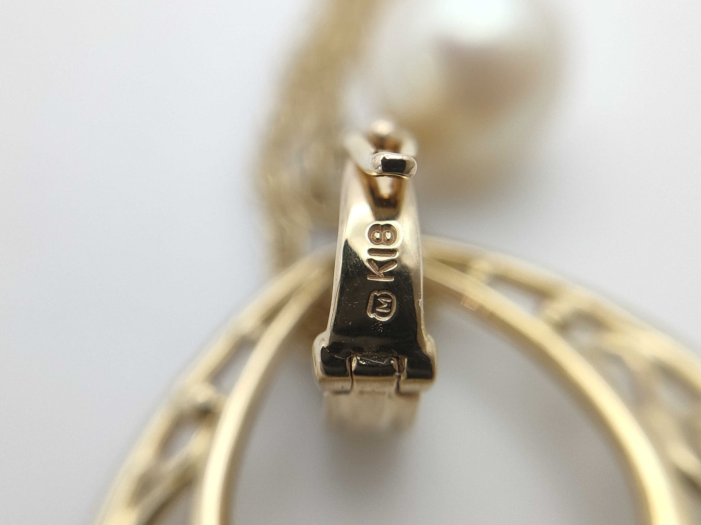 MIKIMOTO Pearl Diameter Approx. 7.4mm Diamond K18 7.0g Necklace