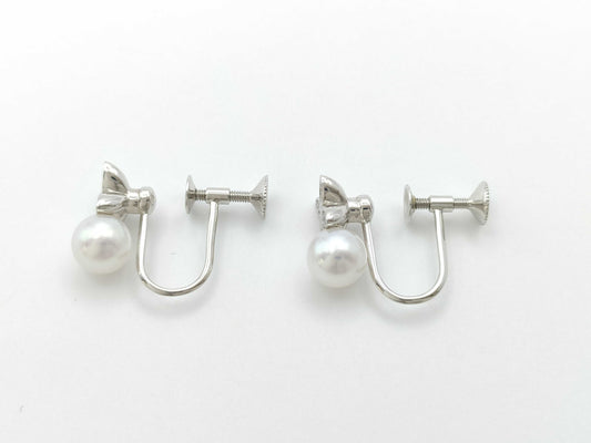 MIKIMOTO Pearl Diameter Approx. 5.8/5.7mm Diamond K18 3.1g Earrings