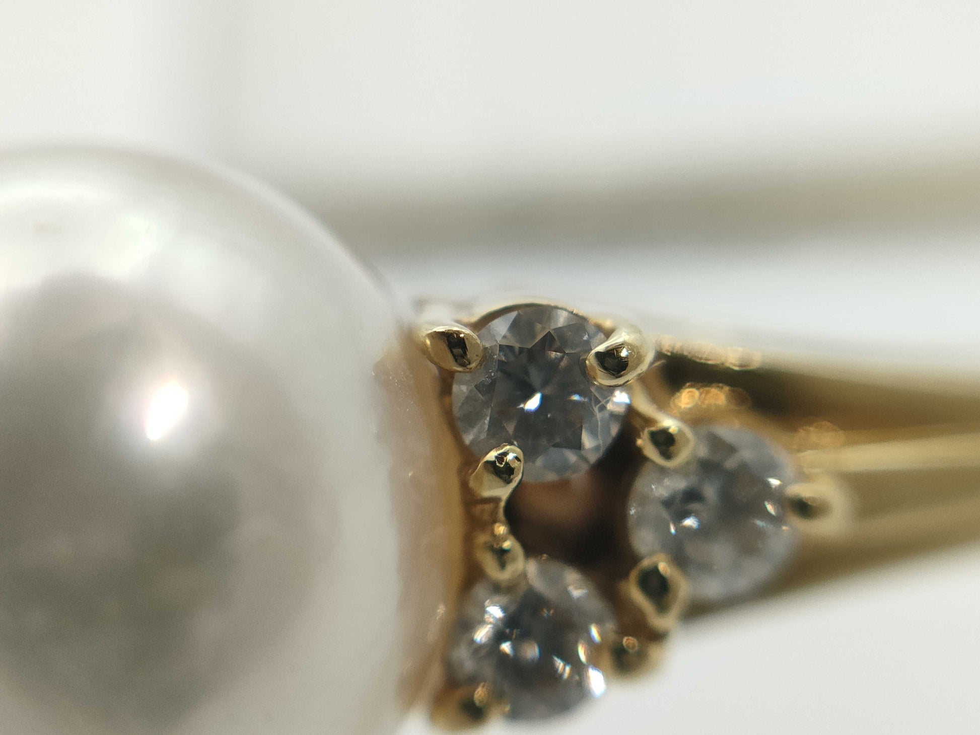 MIKIMOTO Pearl Diameter Approx. 7.8mm Diamond K18 2.9g Ring