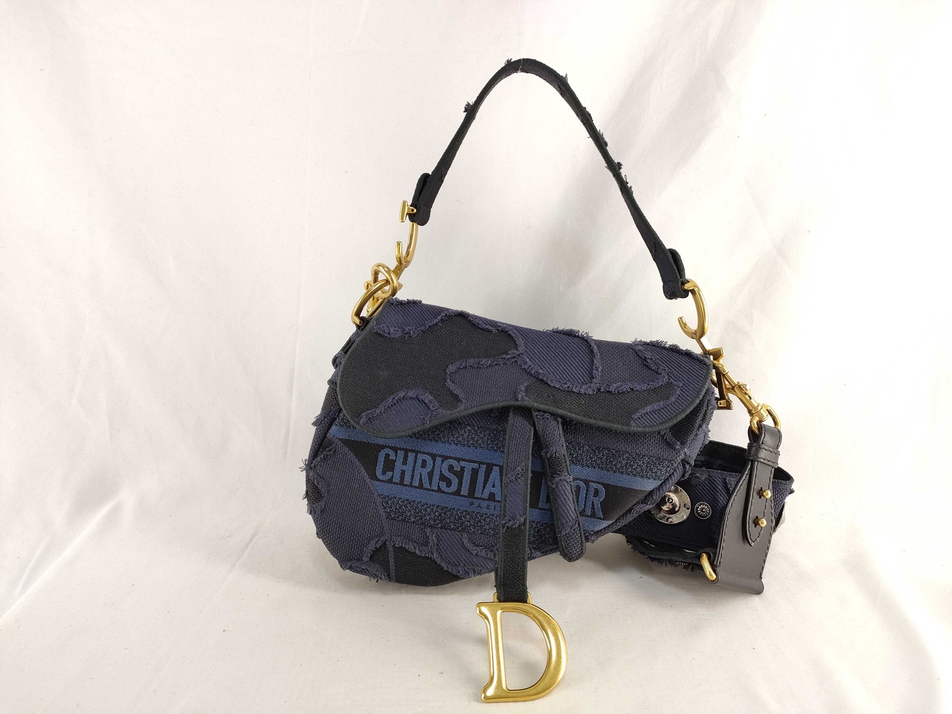 Dior Leobrique Saddlebag Canvas Shoulder Bag Shoulder Bag