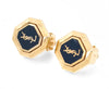 Yves Saint Laurent Gold & Black Logo Earrings 8.8g Earrings