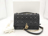Dior My Dior Black Top Handle Bag 2-Way Cannage Chain Shoulder Bag M0997ONGE