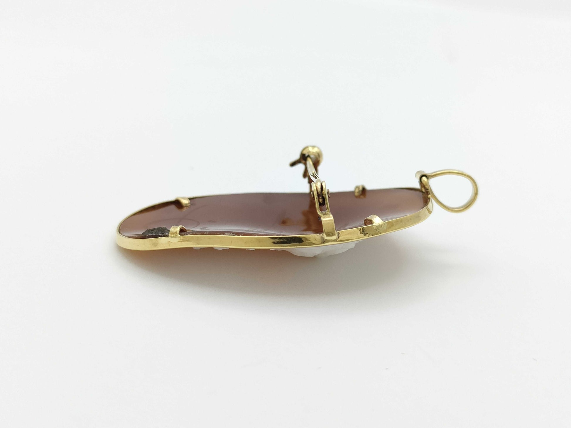 Cameo diameter approx. 30.8*40.7mm K18 5.8g brooch