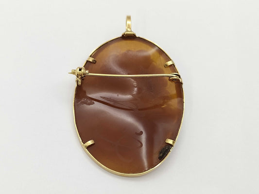 Cameo diameter approx. 30.8*40.7mm K18 5.8g brooch