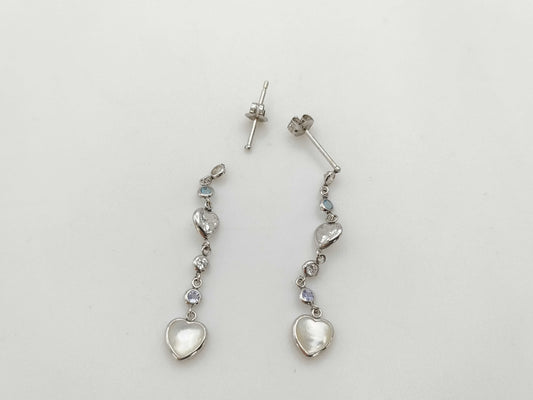 Colored Stone K14WG 1.0g Earrings