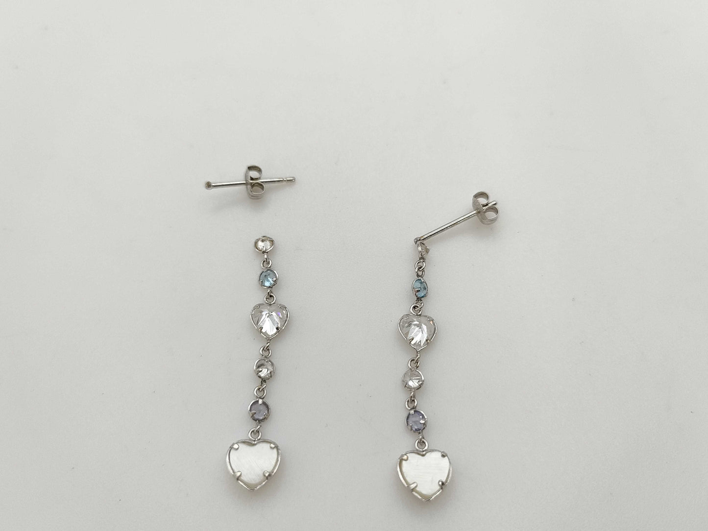 Colored Stone K14WG 1.0g Earrings