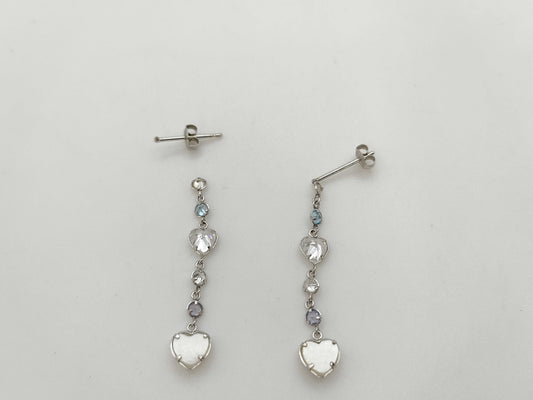 Colored Stone K14WG 1.0g Earrings