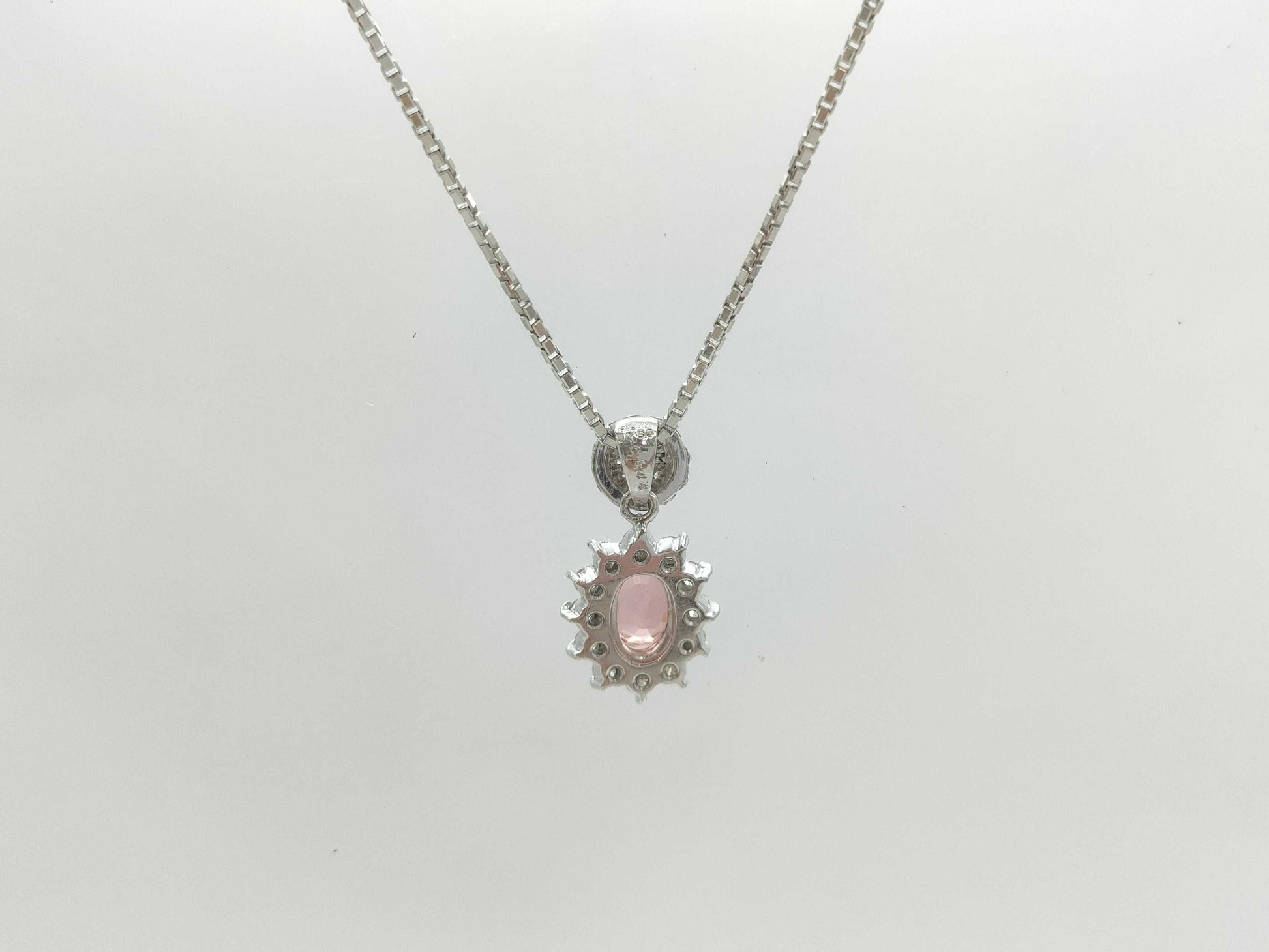 S0.844ct D0.50ct Pt900/850 7.2g Necklace
