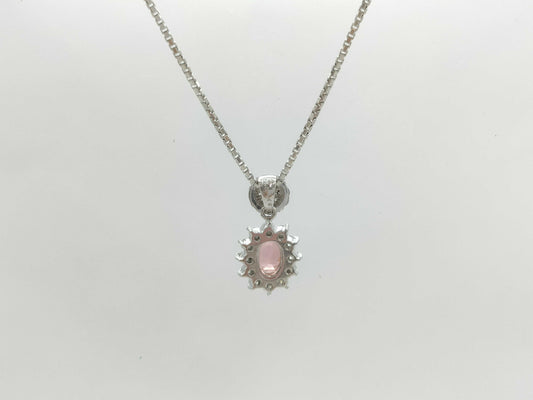 S0.844ct D0.50ct Pt900/850 7.2g Necklace