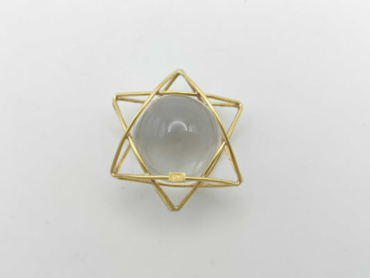 Transparent Stone K18 6.2g Pendant Top