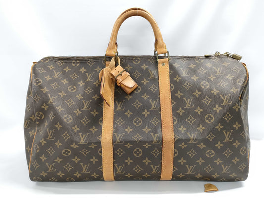 LOUIS VUITTON Monogram Brand Bag Keepall 854 Boston Bag