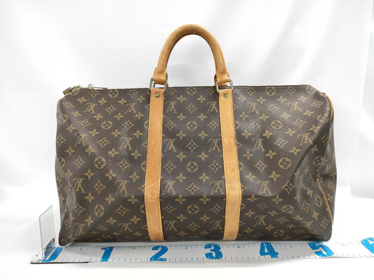 LOUIS VUITTON Monogram Brand Bag Keepall 854 Boston Bag